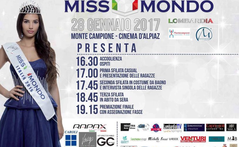 MISS WORLD SELECTION IN LOMBARDY AREA